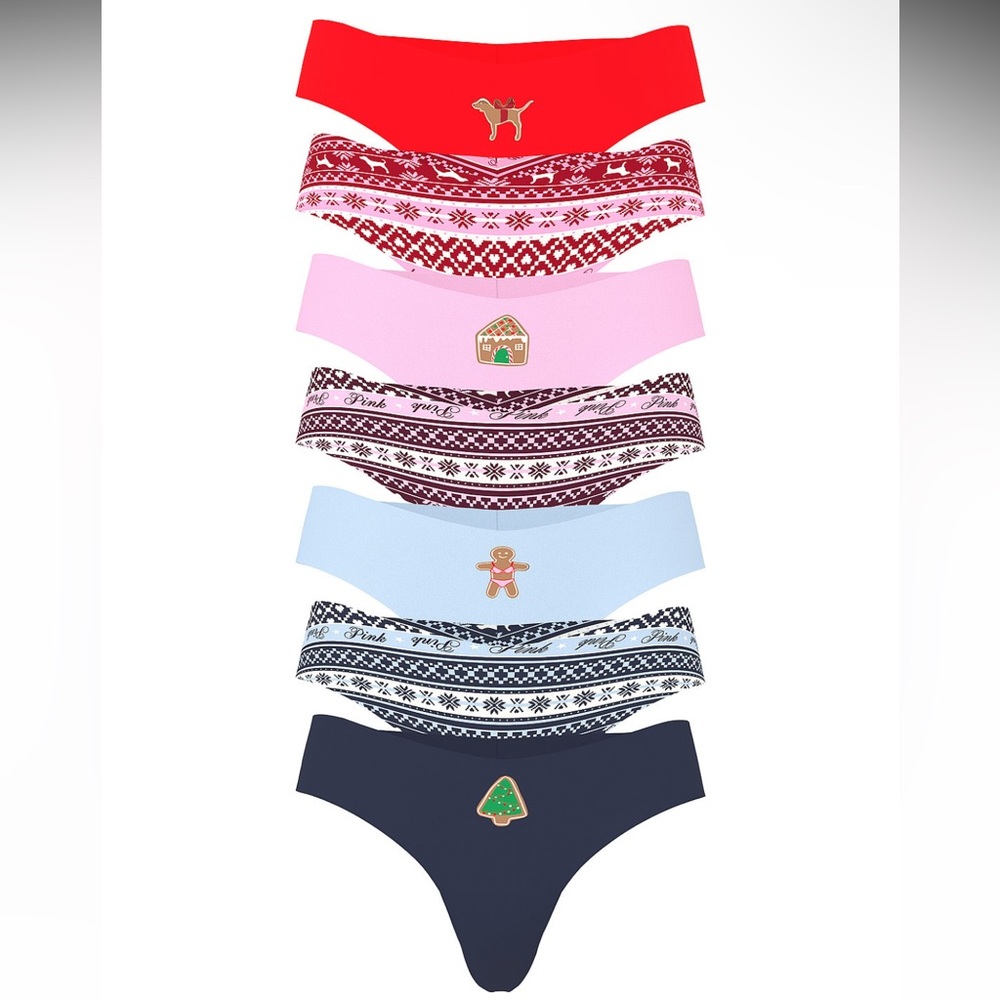 PINK Victoria’s Secret No Show Thong Panty Bundle